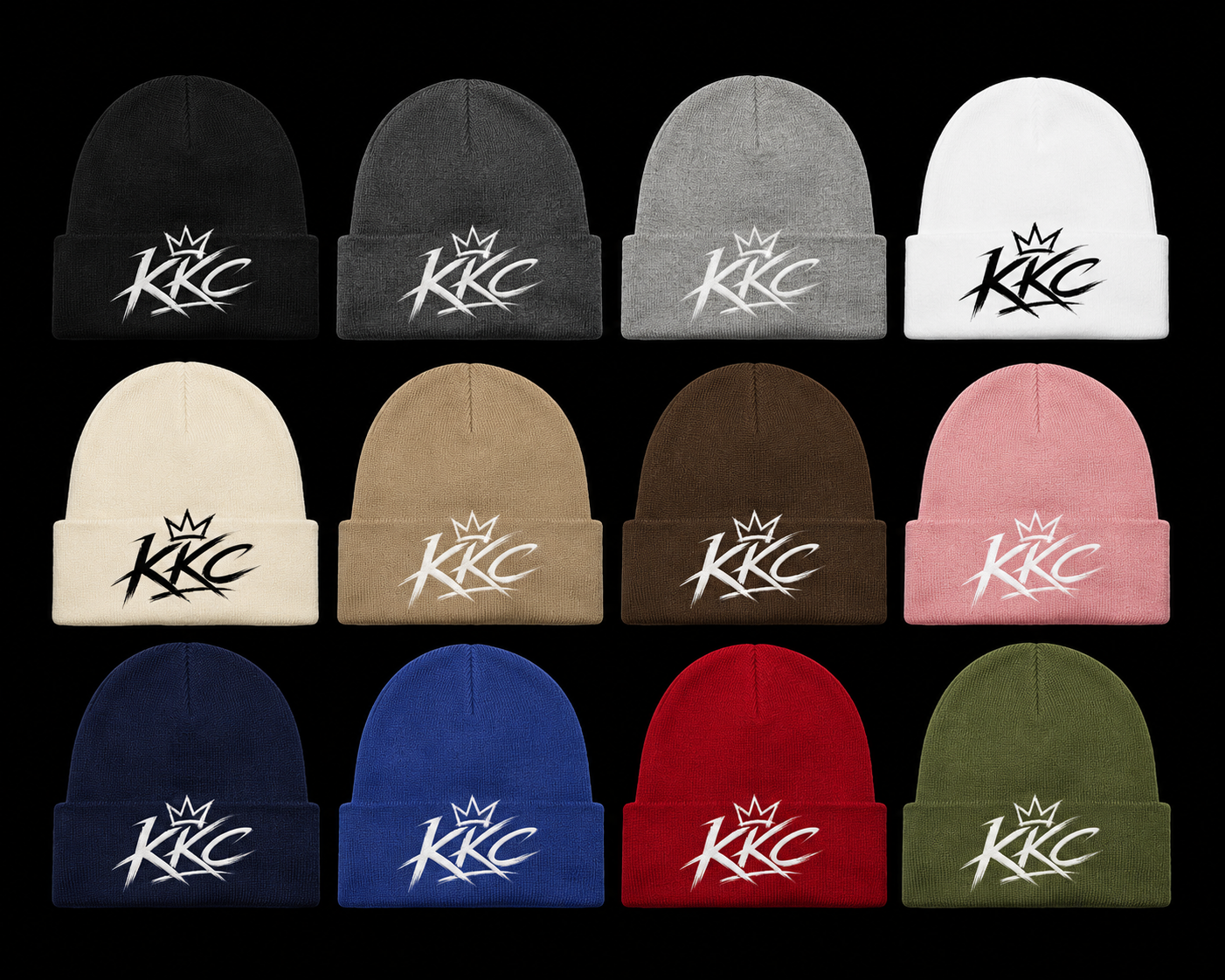 KKC beanies in multiple colors