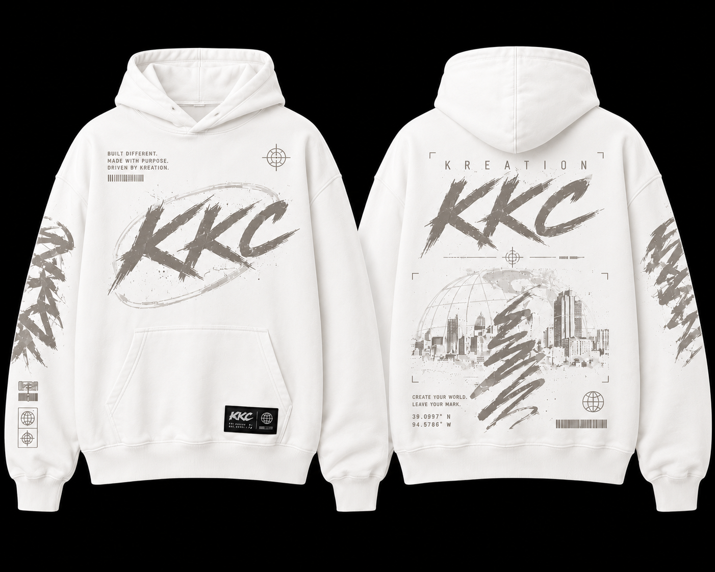 True Self White hoodie